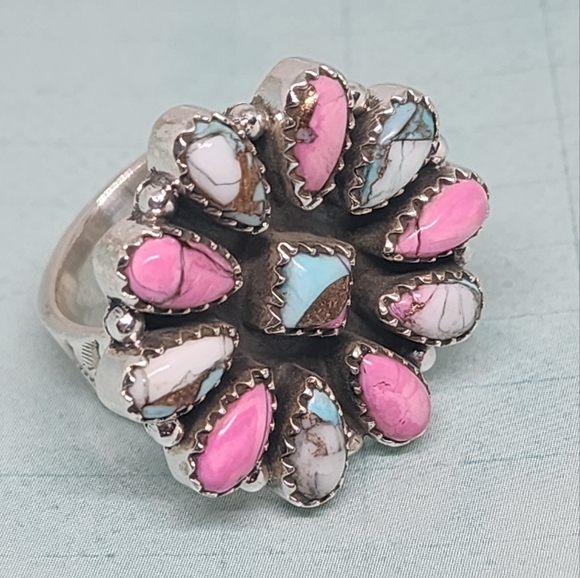 Good Gems for You NWOT Jewelry - Cotton Candy Turqoise Sterling Ring